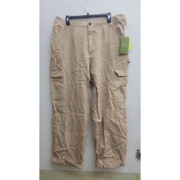 Women's Mid-Rise Straight Leg Pocket Pants - Sandy Liang x Target Khaki 16 - Picture 8 of 9